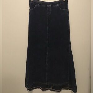 Hard Tail Denim Long Skirt